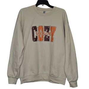 NEW Cozy Season Crewneck Sweat Shirt Sz L